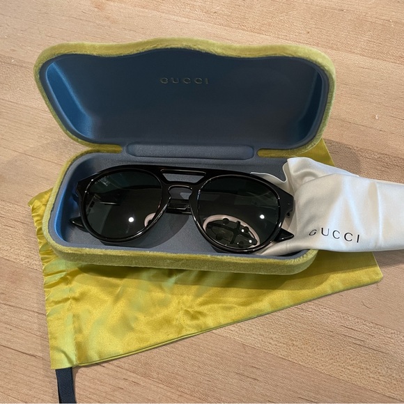 GUCCI 53mm round Aviator Sunglasses main image 7